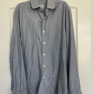 Mens Grey Button Down Shirt